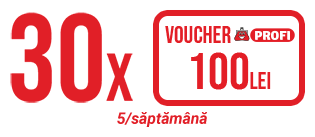 30 Vouchere în valoare de 100 LEI la Supermarket PROFI